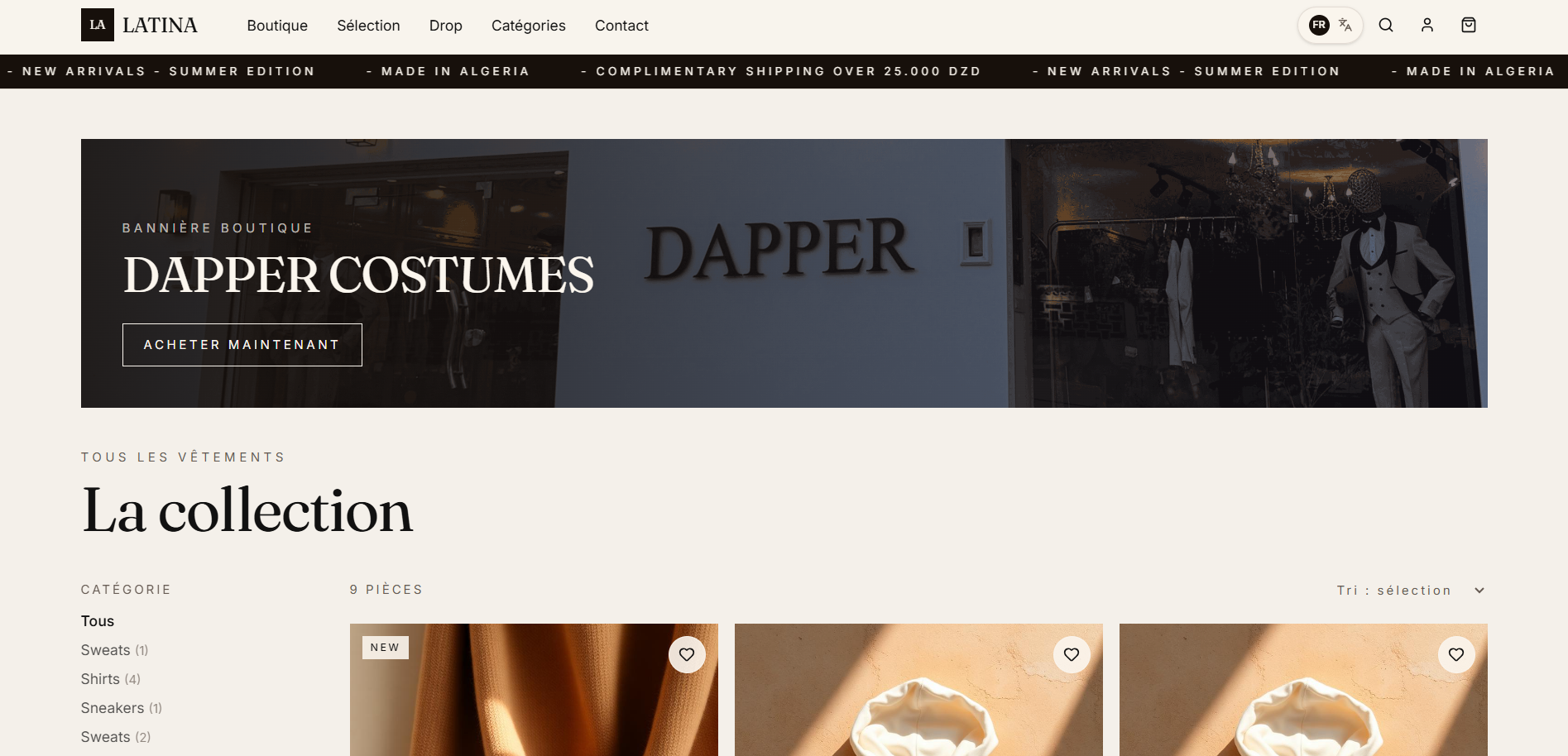 LATINA website screenshot