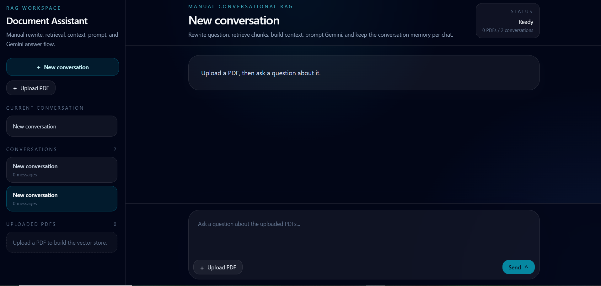 RAG DOCUMENT ASSISTANT website screenshot